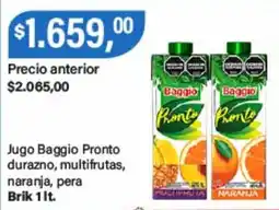 Supermercados Damesco Baggio jugo pronto durazno multifrutas naranja pera oferta
