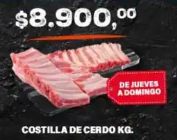 Supermercados Damesco Costilla de cerdo oferta