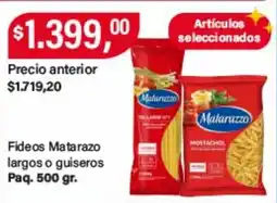 Supermercados Damesco Matarazzo fideos largos o guiseros oferta