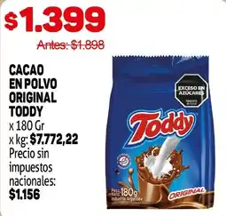 Makro Toddy cacao en polvo original oferta