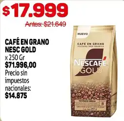 Makro Nescafe cafe en grano oferta