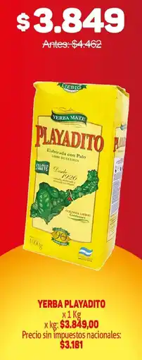 Makro Liebig yerba mate playadito oferta