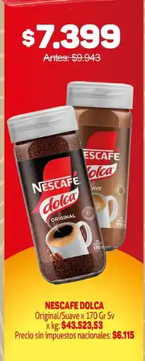Makro Nescafénescafe dolca original/suave oferta
