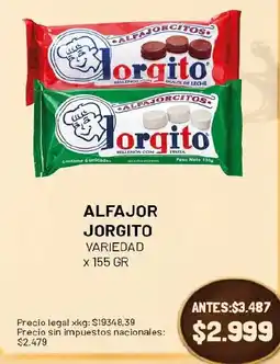 Makro Jorgito alfajorcitos oferta