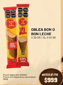 Makro Oblea bon o bon leche oferta