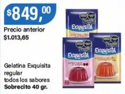 Supermercados Damesco Exquisita gelatina regular todos los sabores oferta