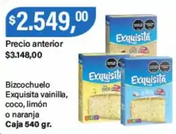 Supermercados Damesco Exquisita bizcochuelo vainilla, coco, limón o naranja oferta