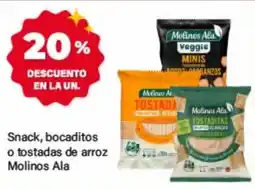 Supermercados Damesco Molinos ala snack bocaditos o tostadas de arroz oferta
