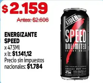 Makro Lider energizante speed oferta