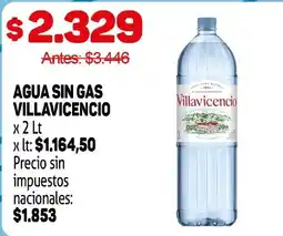 Makro Villavicencio agua sin gas oferta