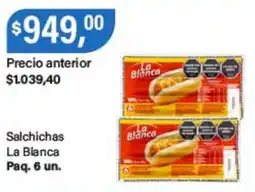 Supermercados Damesco La blanca salchichas oferta