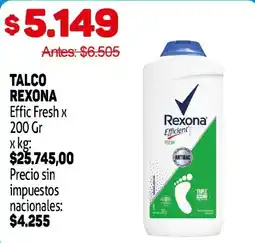 Makro Rexona talco effic fresh oferta