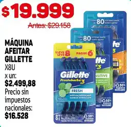 Makro Gillette maquina afeitar x8u oferta