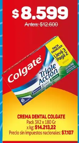 Makro Colgate crema dental triple accion oferta