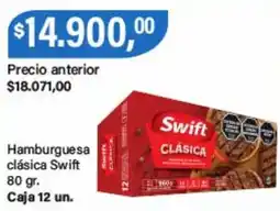 Supermercados Damesco Swift hamburguesa clásica oferta