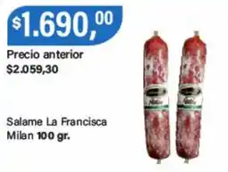 Supermercados Damesco Salame la francisca milan oferta