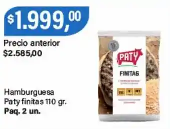 Supermercados Damesco Paty hamburguesa finitas oferta