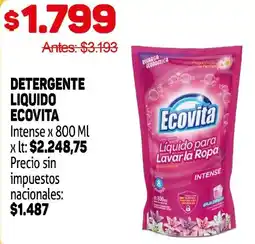 Makro Ecovita detergente liquido oferta