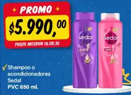 Supermercados Damesco Sedal shampoo o acondicionadores oferta