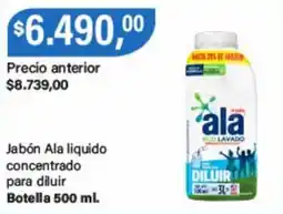 Supermercados Damesco Ala jabón liquido concentrado para diluir oferta