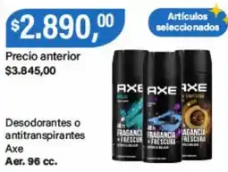 Supermercados Damesco Axe desodorantes o antitranspirantes oferta