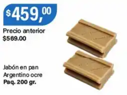 Supermercados Damesco Jabón en pan Argentino ocre oferta