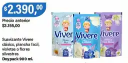 Supermercados Damesco Vivere suavizante clásico, plancha facil, violetas o flores silvestres oferta