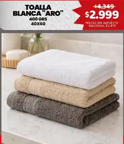 Makro Aro toalla blanca oferta