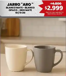 Makro Aro jarro blanco mate - blanco opaco-gris mate oferta