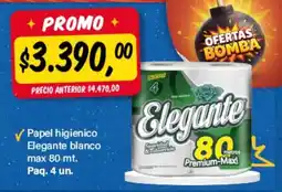 Supermercados Damesco Elegante papel higienico blanco oferta