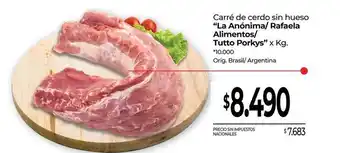 La Anonima Tutto - carré de cerdo sin hueso oferta