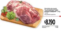 La Anonima Bondiola de cerdo oferta