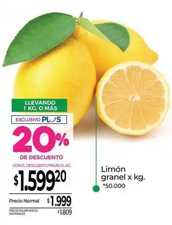 La Anonima Limón granel oferta