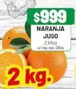 Almacor Naranja jugo oferta
