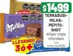 Almacor Milka - alfajor triple chocolate oferta