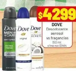 Almacor Dove - desodorante aerosol vs fragancias oferta