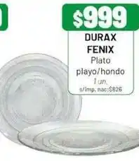 Almacor Durax - plato playo/hondo oferta