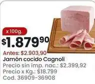 Coto Cagnoli - jamón cocido cod. 36909-36908 oferta