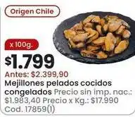 Coto Origen - mejillones pelados cocidos congelados oferta