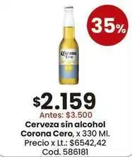 Coto Corona - cerveza sin alcohol cero, x 330 ml. cod. 586181 oferta