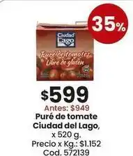 Coto Ciudad del lago - puré de tomate oferta