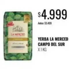 Supermercados Tadicor La merced - yerba campo del sur oferta