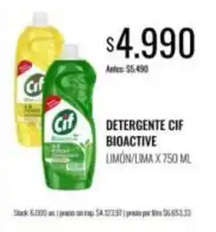 Supermercados Tadicor Cif - detergente bioactive lim uevo/lima oferta