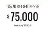 Supermercados Tadicor 175/70 r14 84t np226 oferta