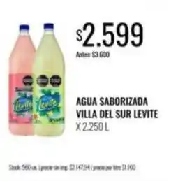 Supermercados Tadicor Villa del sur - agua saborizada oferta