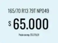 Supermercados Tadicor 165/70 r13 79t np049 oferta