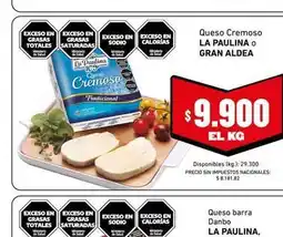 Cooperativa Obrera La paulina - queso cremoso oferta