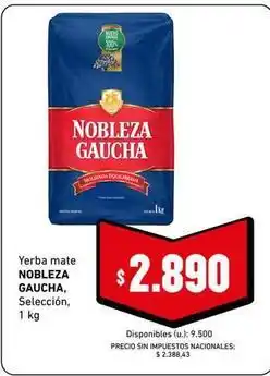 Cooperativa Obrera Nobleza gaucha - yerba mate oferta