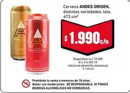 Cooperativa Obrera Andes - cerveza oferta