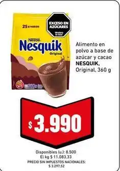 Cooperativa Obrera Nesquik - alimento en polvo a base de az uevo y cacao oferta